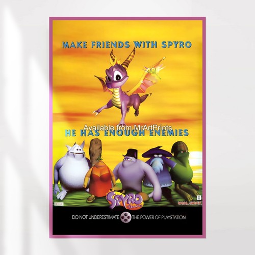 Spyro playstation poster - spyro, 1